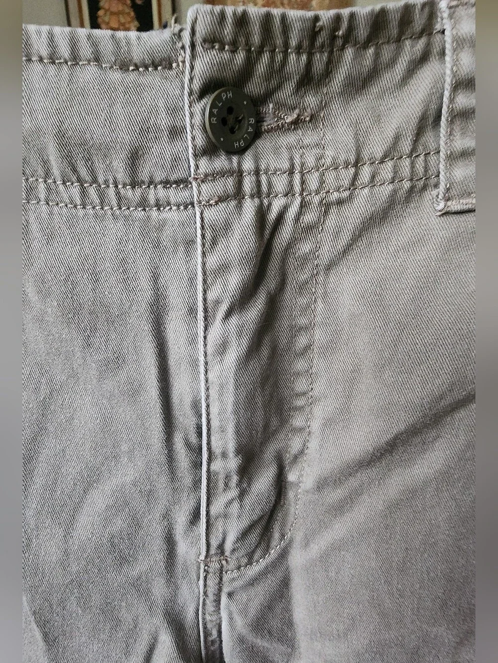 Vtg Ralph Lauren Green Label Relaxed Wide Leg Chino Y2K EUC 12 - Picture 3 of 7